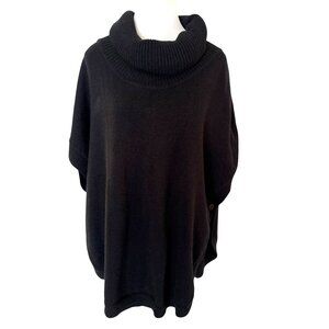 NWT Sisters Black Cowl Neck Poncho Sweater Size XXL